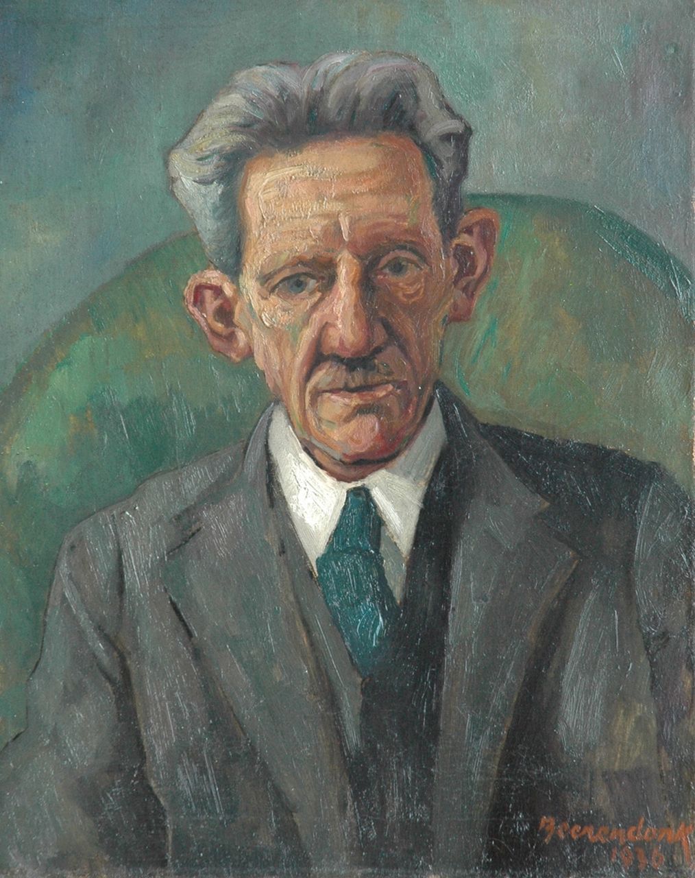 Beerendonk T.H.J. | Theodorus Hendricus Johannes 'Theo' Beerendonk, Portret van de vader van de kunstenaar, olieverf op doek 50,1 x 40,3 cm, gesigneerd rechtsonder en gedateerd 1936 Beerendonk T.H.J. | Theodorus Hendricus Johannes 'Theo' Beerendonk, Portret van de vader van de kunstenaar, olieverf op doek 50,1 x 40,3 cm, gesigneerd rechtsonder en gedateerd 1936