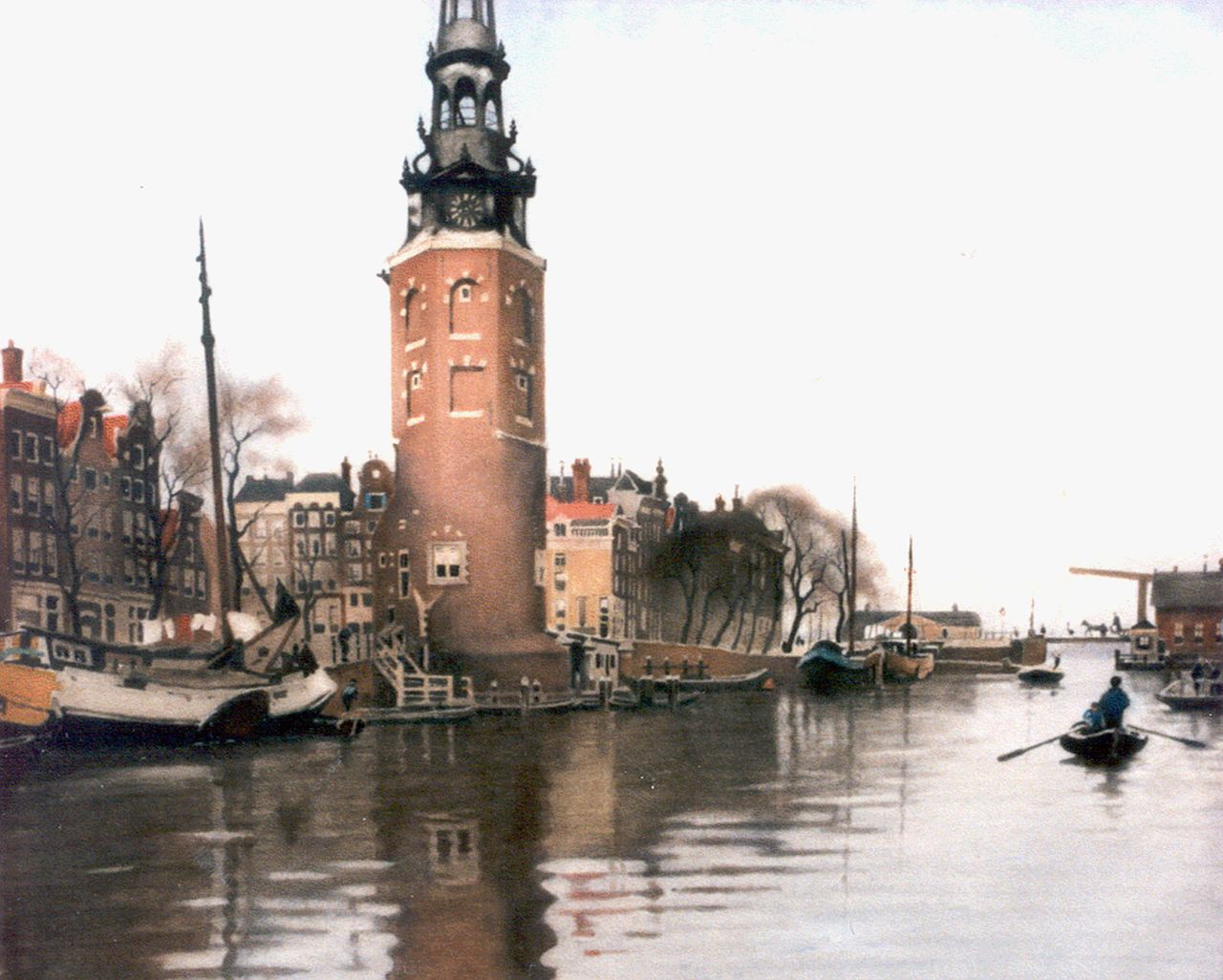 Witsen W.A.  | 'Willem' Arnold Witsen, Uitzicht op de Oude Schans vanuit Breitners atelier, aquarel op papier 57,0 x 67,0 cm, gesigneerd rechtsonder
