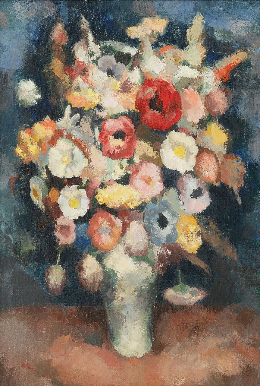 Kelder A.B. | Antonius Bernardus 'Toon' Kelder | Schilderijen te koop aangeboden | Bloemen, olieverf op doek 57,2 x 39,4 cm, gesigneerd linksonder Kelder A.B. | Antonius Bernardus 'Toon' Kelder | Schilderijen te koop aangeboden | Bloemen, olieverf op doek 57,2 x 39,4 cm, gesigneerd linksonder