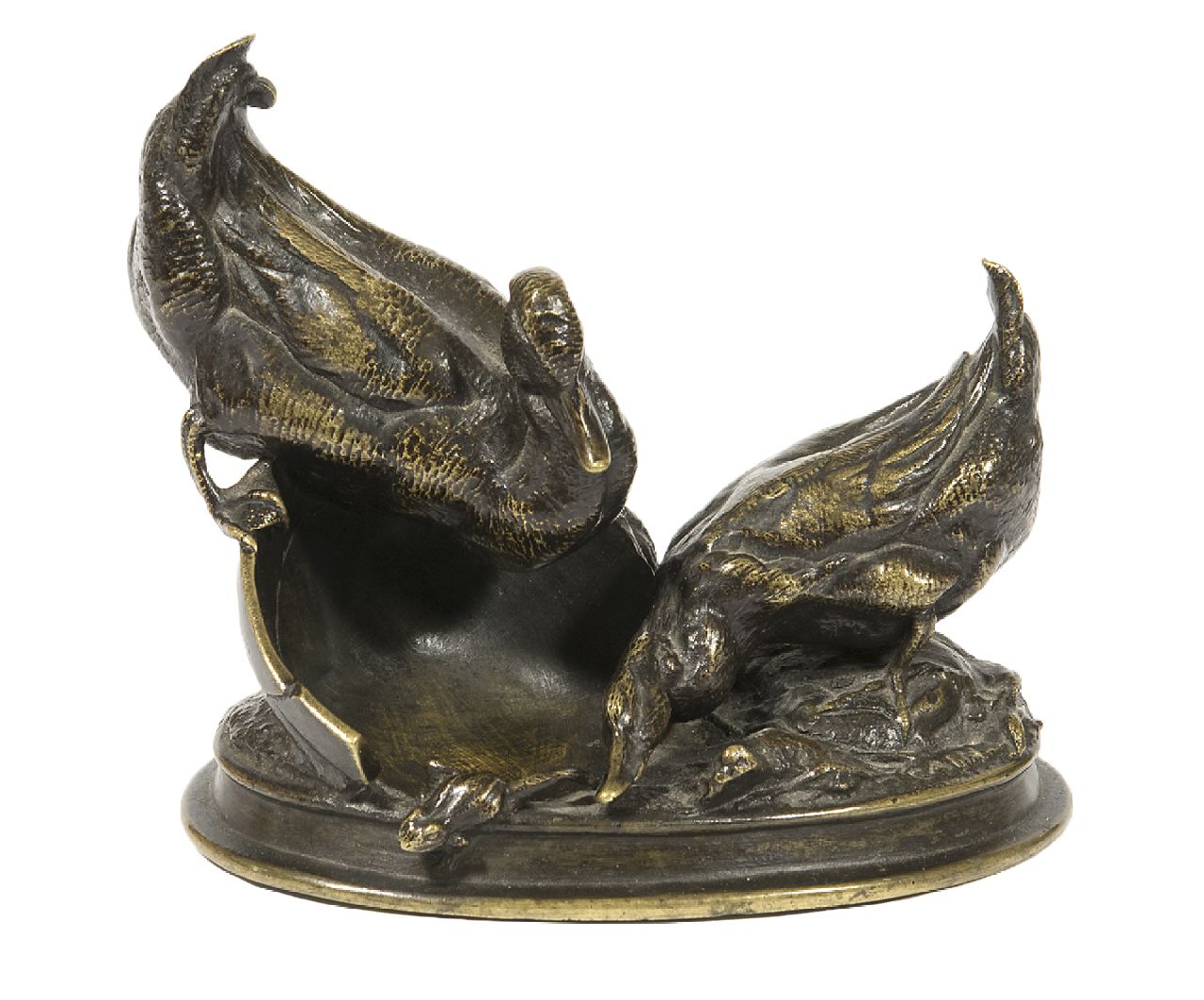 Cain A.N. | Auguste-Nicolas Cain | Beelden en objecten te koop aangeboden | Eendenpaar met hun kroost, brons 9,9 x 11,0 cm Cain A.N. | Auguste-Nicolas Cain | Beelden en objecten te koop aangeboden | Eendenpaar met hun kroost, brons 9,9 x 11,0 cm