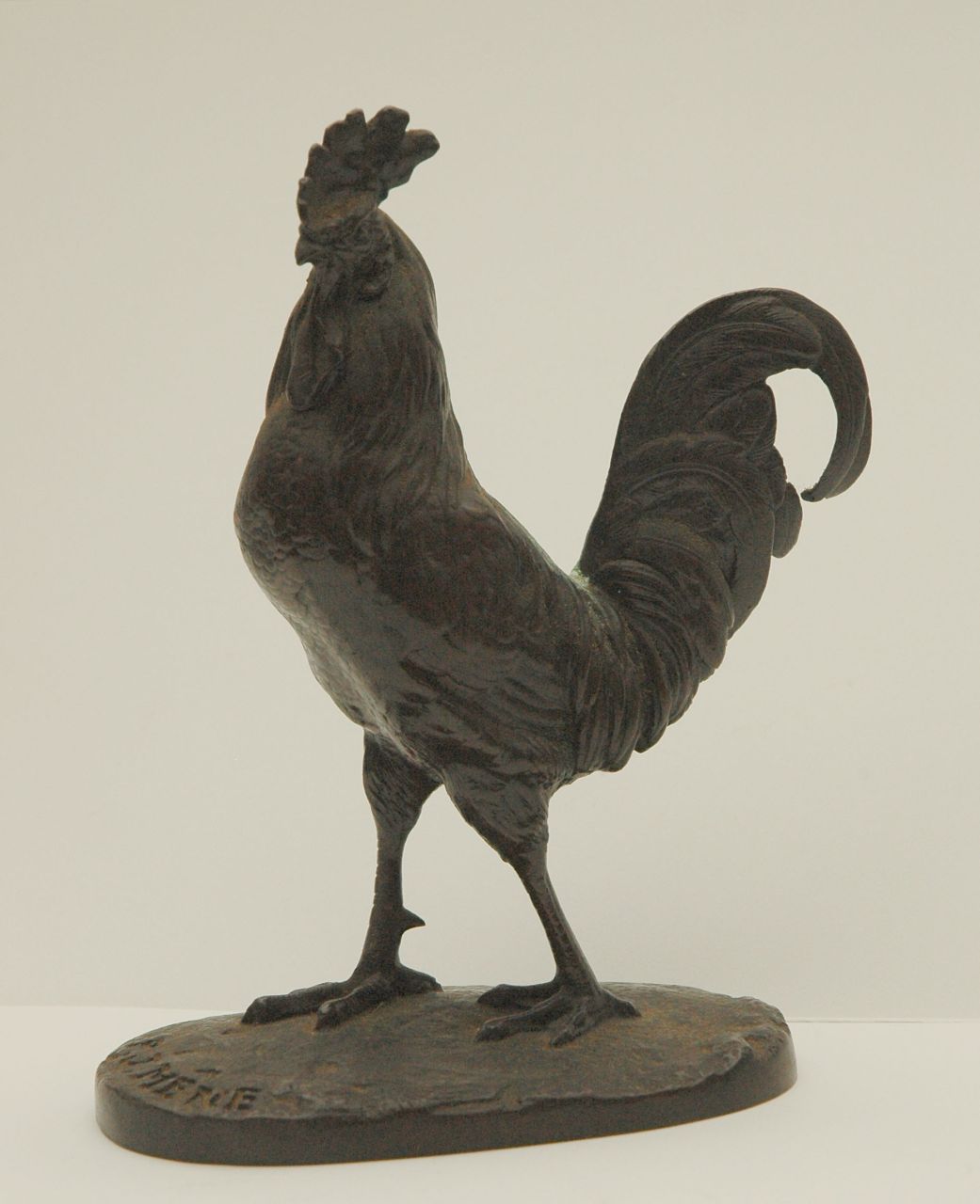 Mène P.J. | Pierre Jules Mène, De fiere haan, brons 14,6 x 10,3 cm, gesigneerd met naamstempel op basis Mène P.J. | Pierre Jules Mène, De fiere haan, brons 14,6 x 10,3 cm, gesigneerd met naamstempel op basis