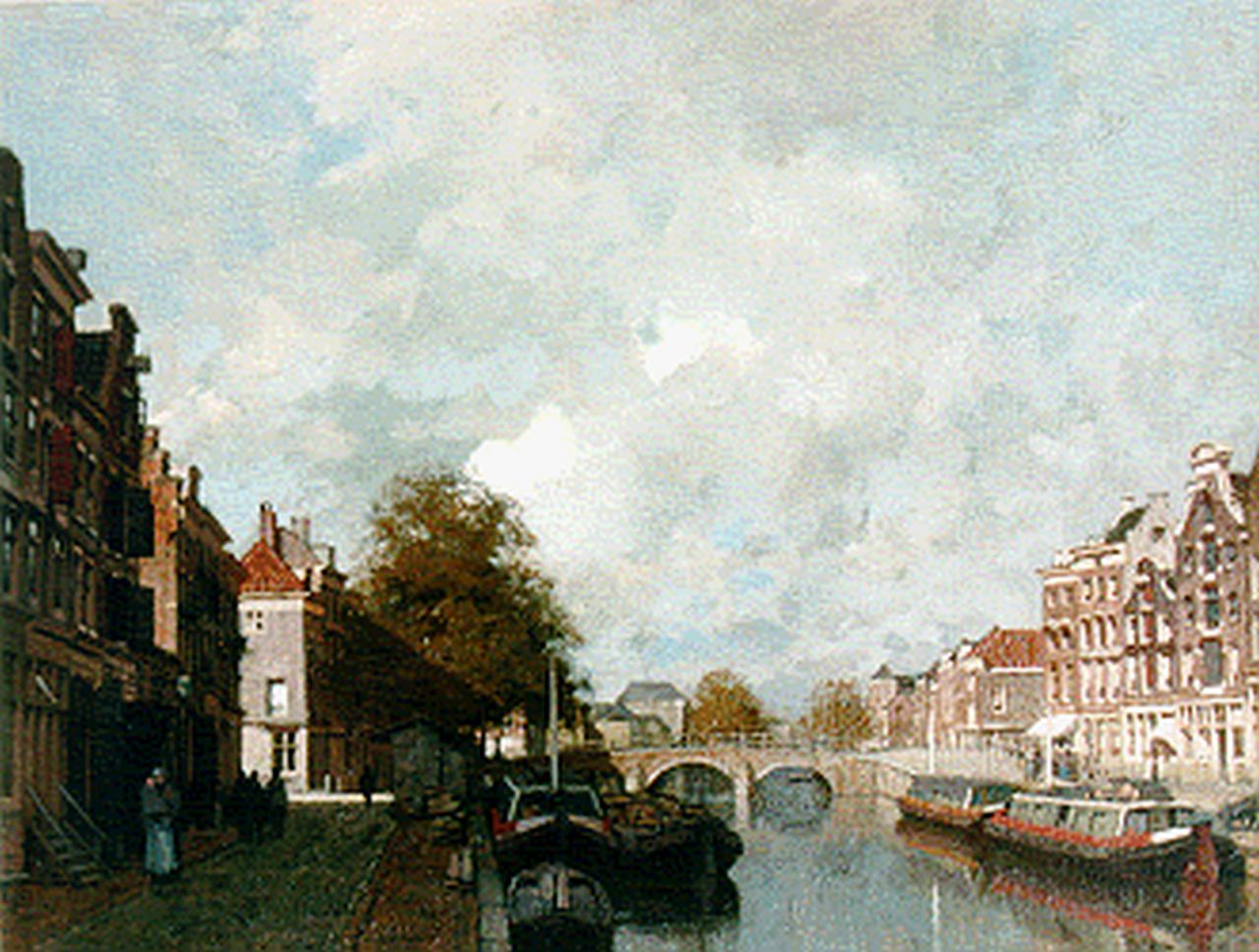 Klinkenberg J.C.K. | Johannes Christiaan Karel Klinkenberg, De Bierkade te Den Haag, olieverf op doek 39,7 x 47,3 cm, gesigneerd rechtsonder Klinkenberg J.C.K. | Johannes Christiaan Karel Klinkenberg, De Bierkade te Den Haag, olieverf op doek 39,7 x 47,3 cm, gesigneerd rechtsonder