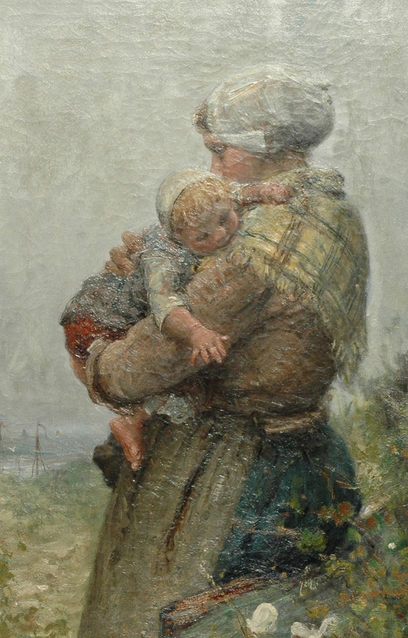 Blommers B.J.  | Bernardus Johannes 'Bernard' Blommers, In de duinen: de witte vlindertjes, olieverf op doek 59,0 x 39,8 cm, gesigneerd rechtsonder
