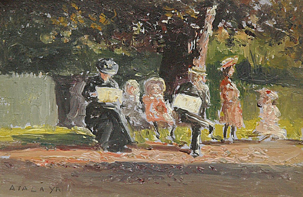 Atalaya González E. | Enrique Atalaya González, Jardin du Ranelagh, Parijs, olieverf op papier 7,4 x 10,9 cm, gesigneerd linksonder en verso gedateerd 7-10-06 op visitekaartje Atalaya González E. | Enrique Atalaya González, Jardin du Ranelagh, Parijs, olieverf op papier 7,4 x 10,9 cm, gesigneerd linksonder en verso gedateerd 7-10-06 op visitekaartje