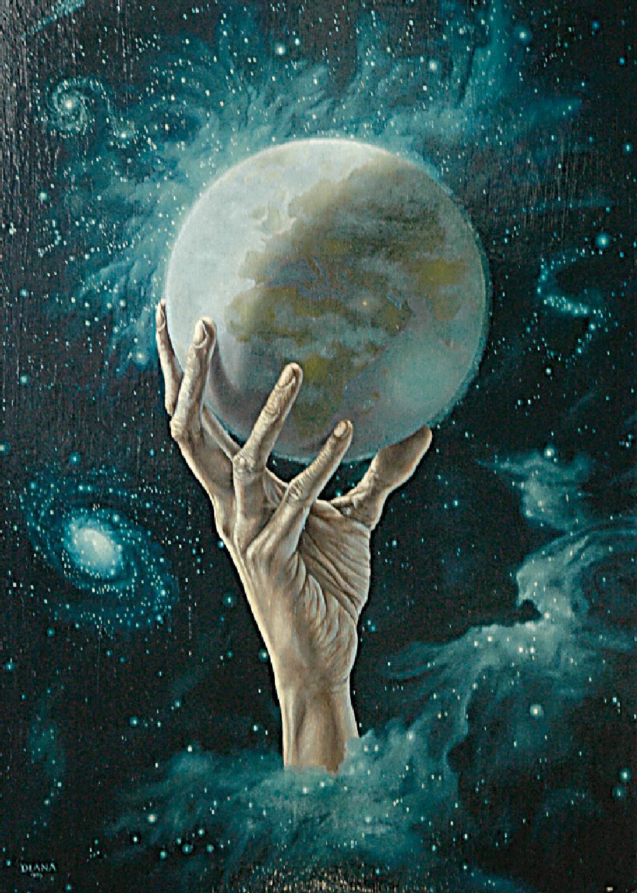 Vandenberg A.Th.  | Angèle Thérèse 'Diana' Vandenberg, De zevende dag, olieverf op board 63,4 x 45,4 cm, gesigneerd linksonder en gedateerd 1959