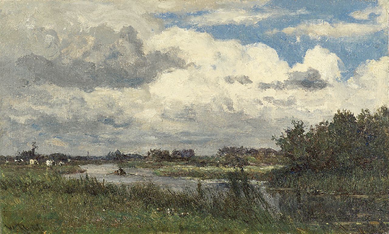 Roelofs W. | Willem Roelofs, Vaart te Loosdrecht, olieverf op doek op paneel 26,3 x 44,1 cm, gesigneerd linksonder en te dateren ca. 1881 Roelofs W. | Willem Roelofs, Vaart te Loosdrecht, olieverf op doek op paneel 26,3 x 44,1 cm, gesigneerd linksonder en te dateren ca. 1881