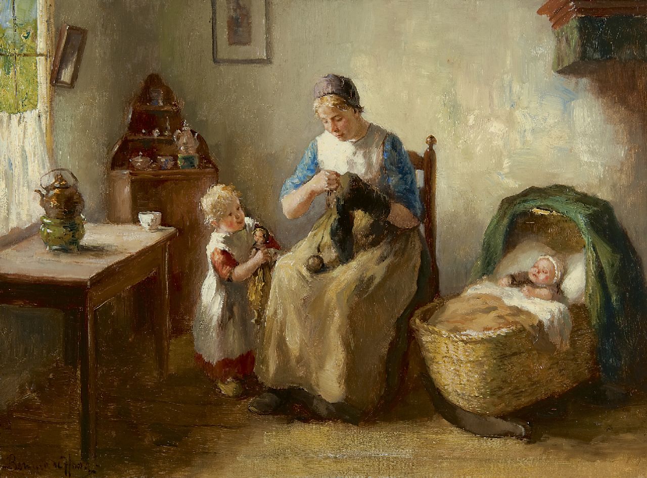 Hoog J.B. de | Johan 'Bernard' de Hoog, Jong geleerd is oud gedaan, olieverf op doek 30,6 x 40,9 cm, gesigneerd linksonder Hoog J.B. de | Johan 'Bernard' de Hoog, Jong geleerd is oud gedaan, olieverf op doek 30,6 x 40,9 cm, gesigneerd linksonder