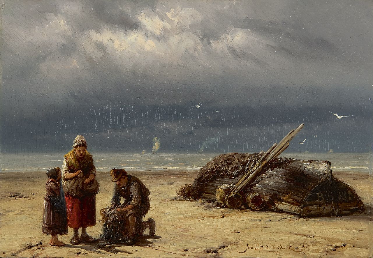 Koekkoek J.H.B.  | Johannes Hermanus Barend 'Jan H.B.' Koekkoek, Het begin van de dag, olieverf op paneel 18,4 x 26,4 cm, gesigneerd rechtsonder