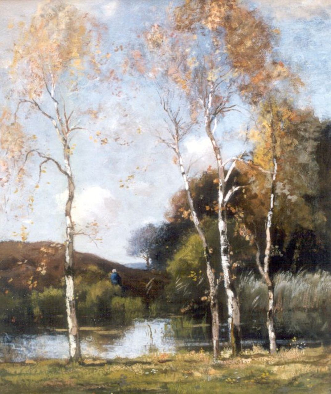 Bock T.E.A. de | Théophile Emile Achille de Bock, Bosvennetje, olieverf op doek 81,5 x 61,0 cm, gesigneerd rechtsonder