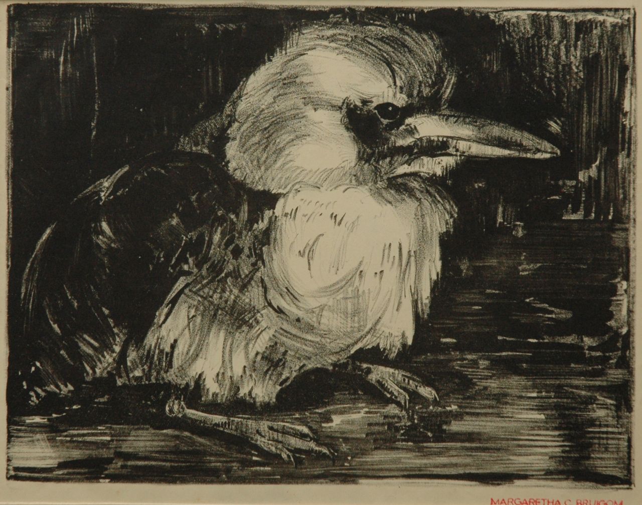 Bruigom M.C. | Margaretha Cornelia 'Greta' Bruigom | Grafiek te koop aangeboden | Jonge vogel, litho 22,7 x 29,4 cm, gesigneerd rechtsonder met kunstenaarsstempel Bruigom M.C. | Margaretha Cornelia 'Greta' Bruigom | Grafiek te koop aangeboden | Jonge vogel, litho 22,7 x 29,4 cm, gesigneerd rechtsonder met kunstenaarsstempel