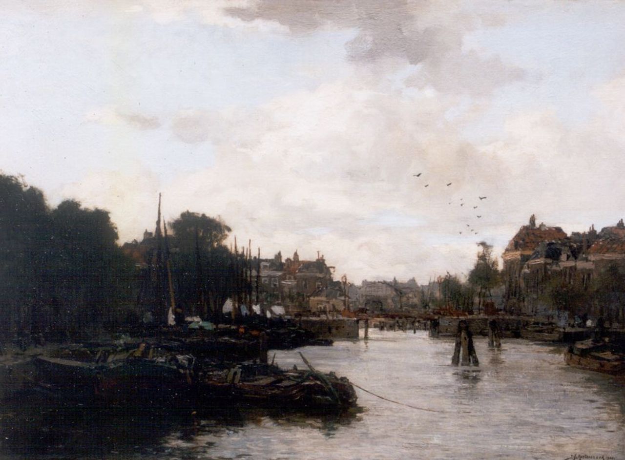 Mastenbroek J.H. van | Johan Hendrik van Mastenbroek, Havengezicht, olieverf op doek 37,0 x 51,0 cm, gesigneerd rechtsonder en gedateerd 1900 Mastenbroek J.H. van | Johan Hendrik van Mastenbroek, Havengezicht, olieverf op doek 37,0 x 51,0 cm, gesigneerd rechtsonder en gedateerd 1900