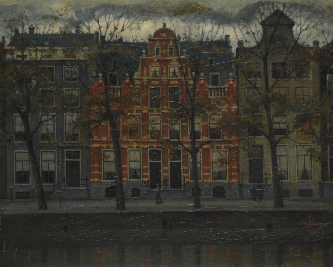 Karsen J.E. | Johann 'Eduard' Karsen, Het Huis Bartolotti aan de Herengracht, Amsterdam, olieverf op doek 45,1 x 55,5 cm, gesigneerd rechtsonder (dubbel) Karsen J.E. | Johann 'Eduard' Karsen, Het Huis Bartolotti aan de Herengracht, Amsterdam, olieverf op doek 45,1 x 55,5 cm, gesigneerd rechtsonder (dubbel)