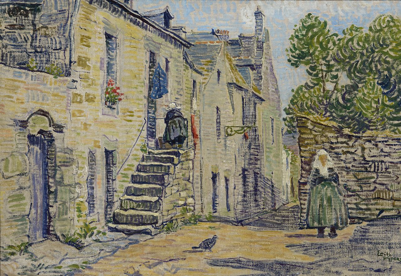 Pijpers E.E.  | 'Edith' Elizabeth Pijpers, Zeeuws straatje, olieverf op doek op board 38,4 x 54,7 cm, gesigneerd rechtsonder