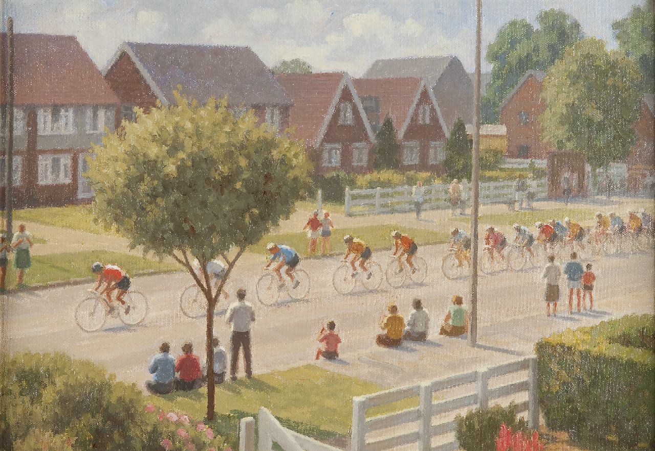 Hickling E.A.  | Edward Albert Hickling, De Milk Race (Ronde van Engeland), olieverf op doek 35,0 x 48,0 cm, gesigneerd verso