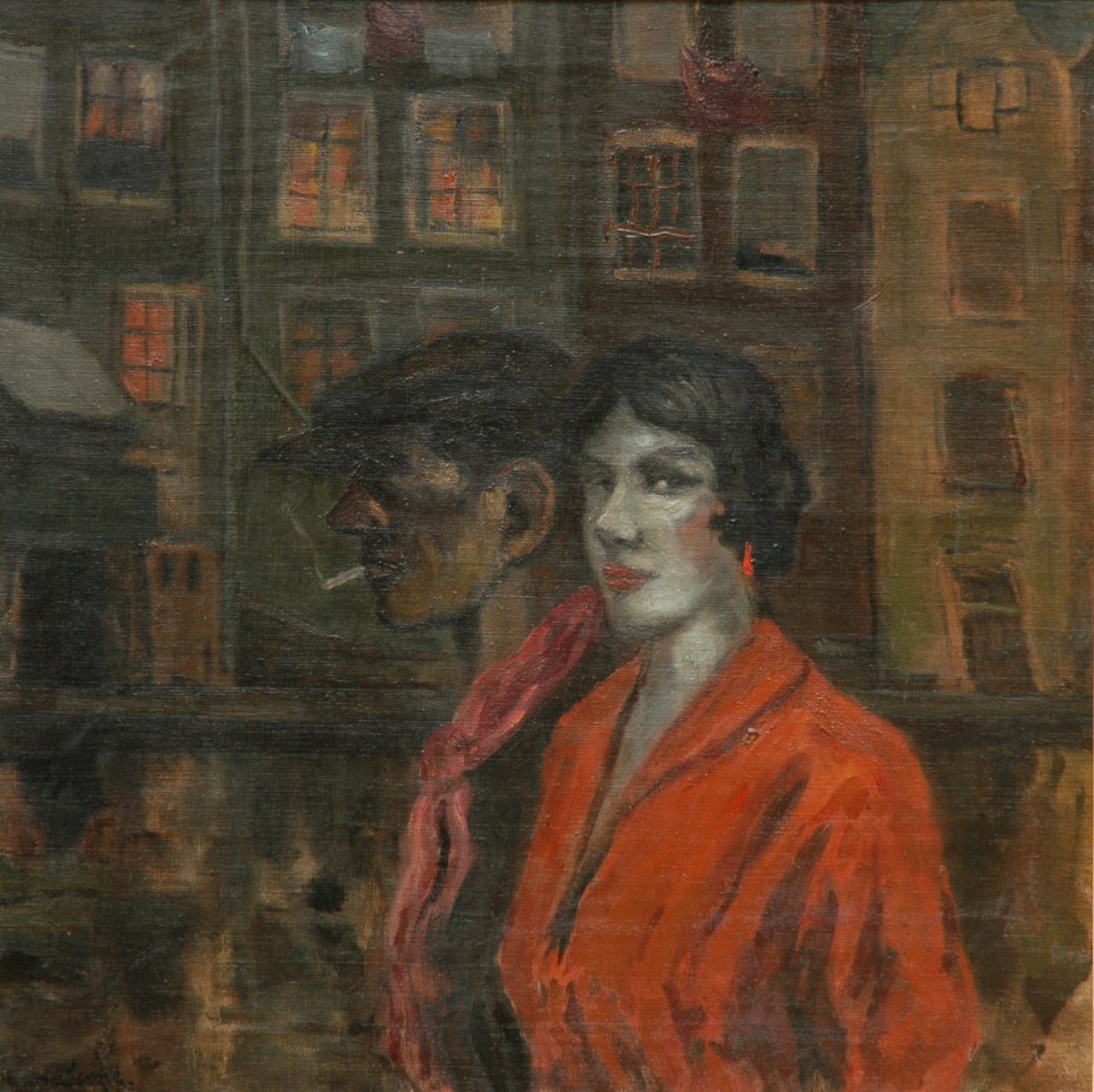 Mackenzie M.H. | Marie Henri Mackenzie, Op de Walletjes, Amsterdam, olieverf op doek 60,1 x 60,1 cm, gesigneerd linksonder Mackenzie M.H. | Marie Henri Mackenzie, Op de Walletjes, Amsterdam, olieverf op doek 60,1 x 60,1 cm, gesigneerd linksonder