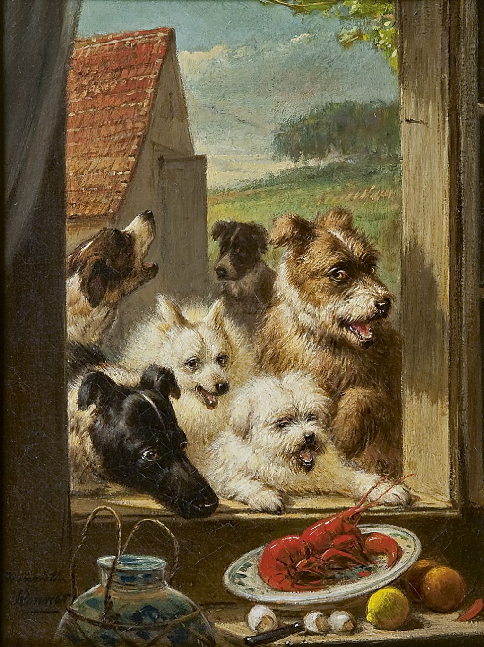Ronner-Knip H. | Henriette Ronner-Knip, De fijnproevers, olieverf op doek 23,5 x 18,1 cm, gesigneerd linksonder Ronner-Knip H. | Henriette Ronner-Knip, De fijnproevers, olieverf op doek 23,5 x 18,1 cm, gesigneerd linksonder