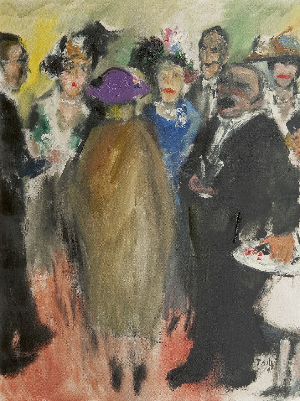 Padua P.M.  | Paul Mathias Padua, De soiree, olieverf op doek 65,6 x 49,8 cm, gesigneerd rechtsonder en te dateren begin jaren '50