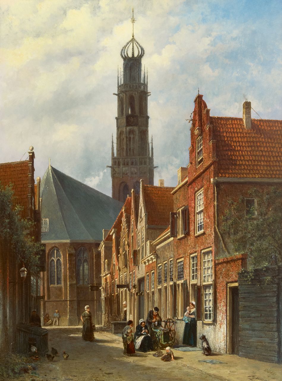 Vertin/Rochussen P.G./Ch. | Petrus Gerardus/Charles Vertin/Rochussen | Schilderijen te koop aangeboden | Stadsgezicht met de Bakenesserkerk, olieverf op paneel 85,3 x 64,9 cm, gesigneerd rechtsonder (van beide schilders) en te dateren 1877-1878 Vertin/Rochussen P.G./Ch. | Petrus Gerardus/Charles Vertin/Rochussen | Schilderijen te koop aangeboden | Stadsgezicht met de Bakenesserkerk, olieverf op paneel 85,3 x 64,9 cm, gesigneerd rechtsonder (van beide schilders) en te dateren 1877-1878