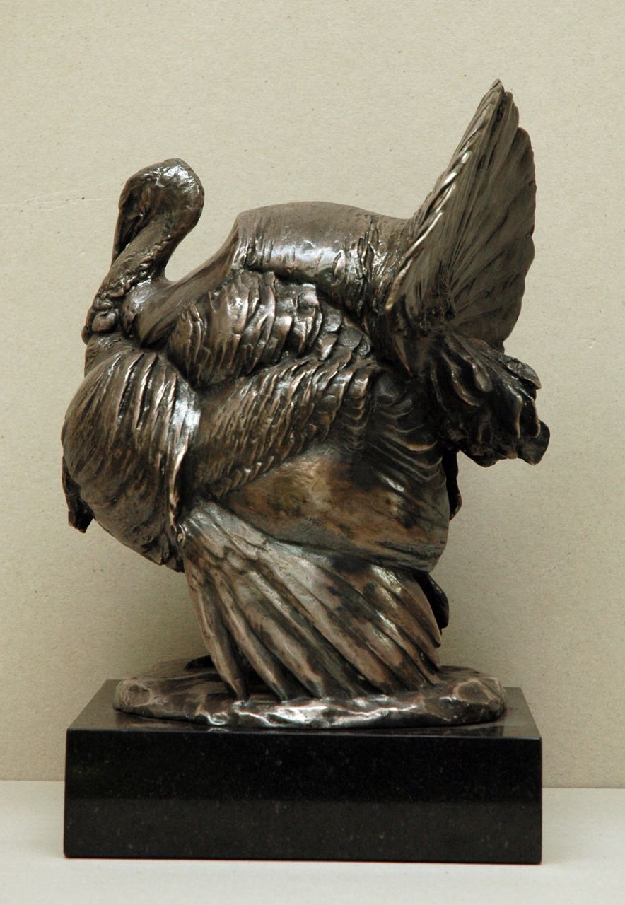 Knubel J. | Johannes Knubel, Kalkoen, brons 33,5 x 21,0 cm Knubel J. | Johannes Knubel, Kalkoen, brons 33,5 x 21,0 cm