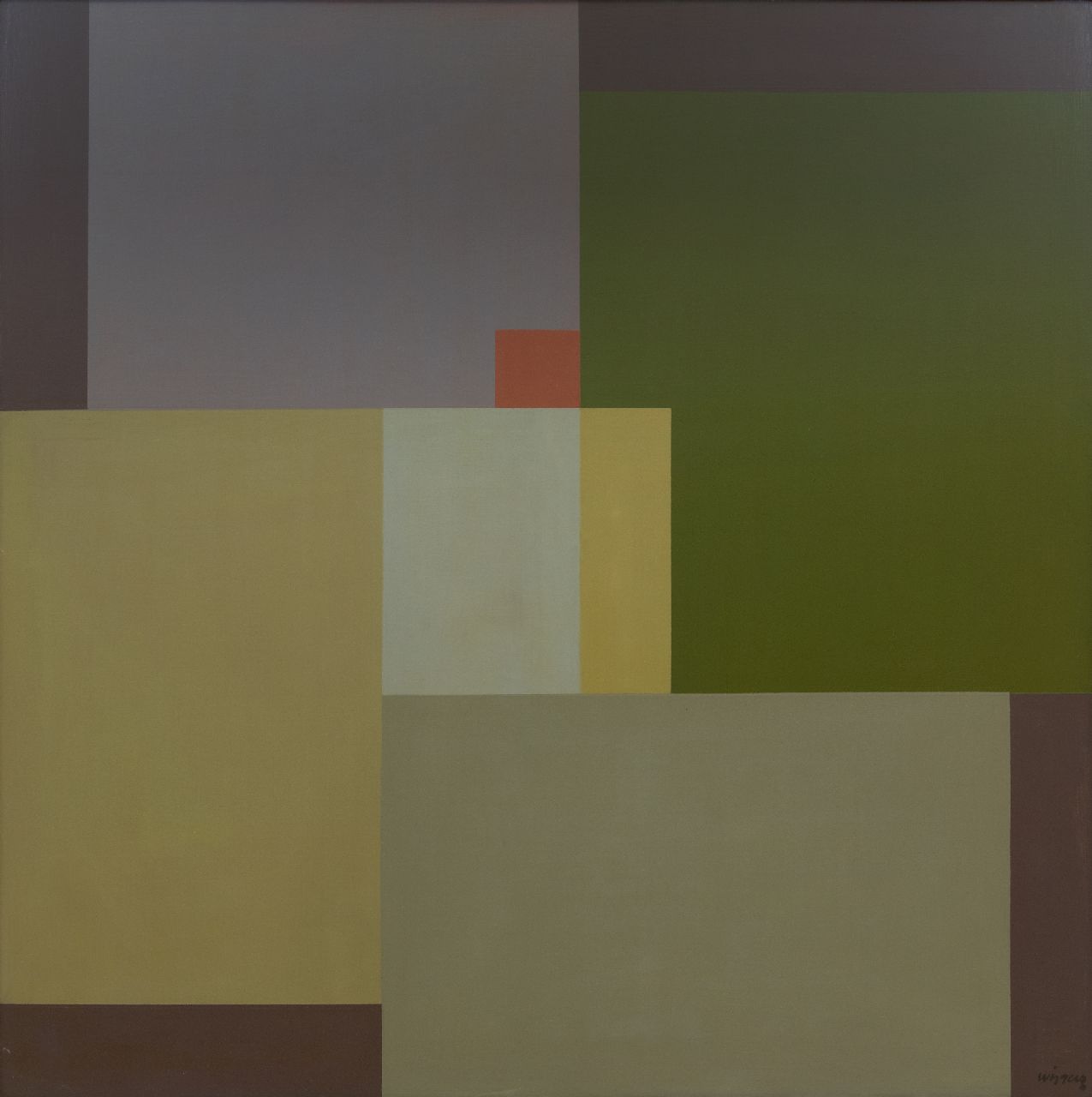 Karel Wiggers | Compositie II, olieverf op paneel, 79,0 x 79,0 cm, gesigneerd r.o. en verso gedateerd '88 Karel Wiggers | Compositie II, olieverf op paneel, 79,0 x 79,0 cm, gesigneerd r.o. en verso gedateerd '88