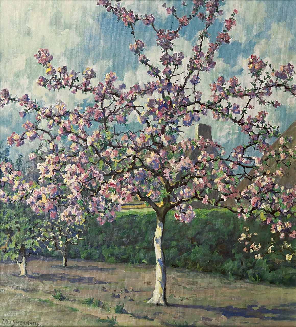 Heijmans L. | Laurentius 'Louis' Heijmans, Bloesemboom, olieverf op doek 55,7 x 50,7 cm, gesigneerd linksonder Heijmans L. | Laurentius 'Louis' Heijmans, Bloesemboom, olieverf op doek 55,7 x 50,7 cm, gesigneerd linksonder
