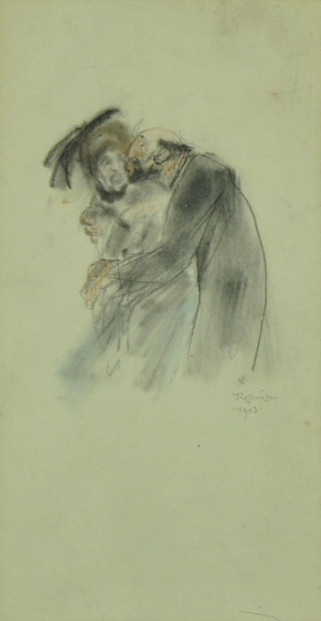 Rassenfosse A.L. | André Louis 'Armand' Rassenfosse | Aquarellen en tekeningen te koop aangeboden | Effusions tardives, pastel op papier 25,3 x 13,0 cm, gesigneerd rechtsonder en gedateerd 1903 Rassenfosse A.L. | André Louis 'Armand' Rassenfosse | Aquarellen en tekeningen te koop aangeboden | Effusions tardives, pastel op papier 25,3 x 13,0 cm, gesigneerd rechtsonder en gedateerd 1903