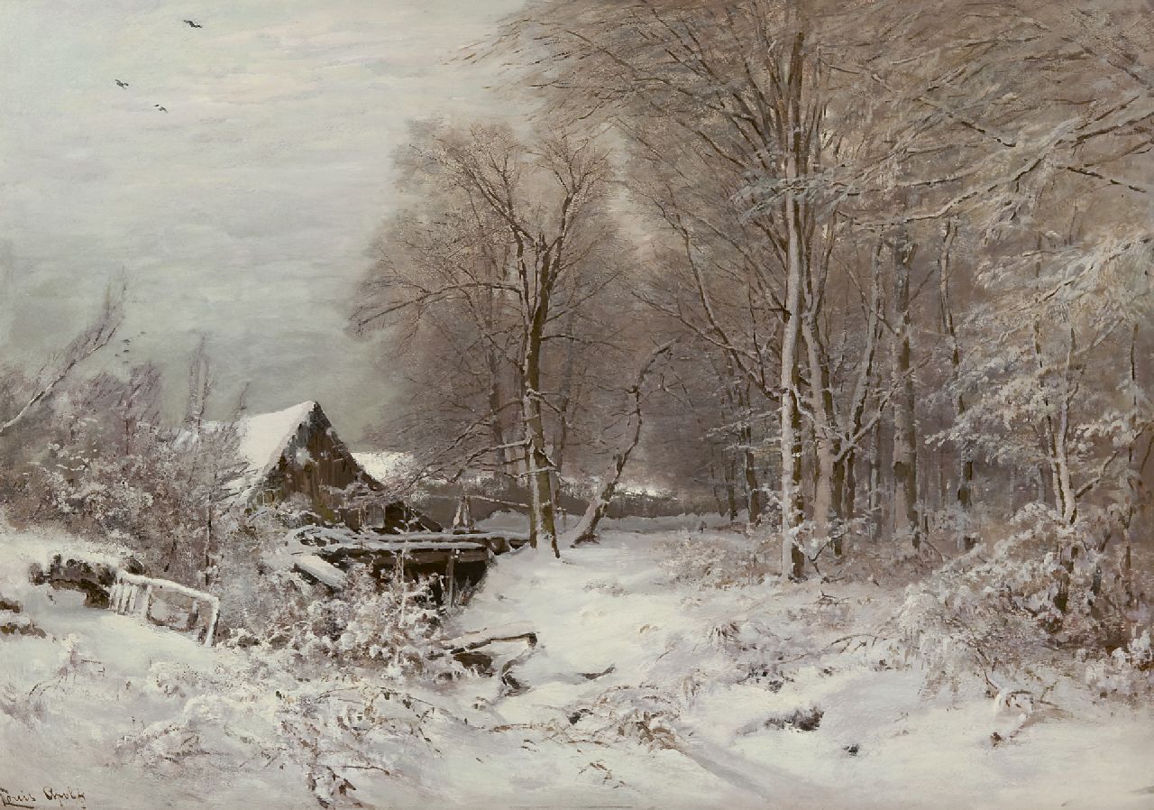 Apol L.F.H. | Lodewijk Franciscus Hendrik 'Louis' Apol, Intrede van de winter, olieverf op doek 80,0 x 112,2 cm, gesigneerd linksonder Apol L.F.H. | Lodewijk Franciscus Hendrik 'Louis' Apol, Intrede van de winter, olieverf op doek 80,0 x 112,2 cm, gesigneerd linksonder