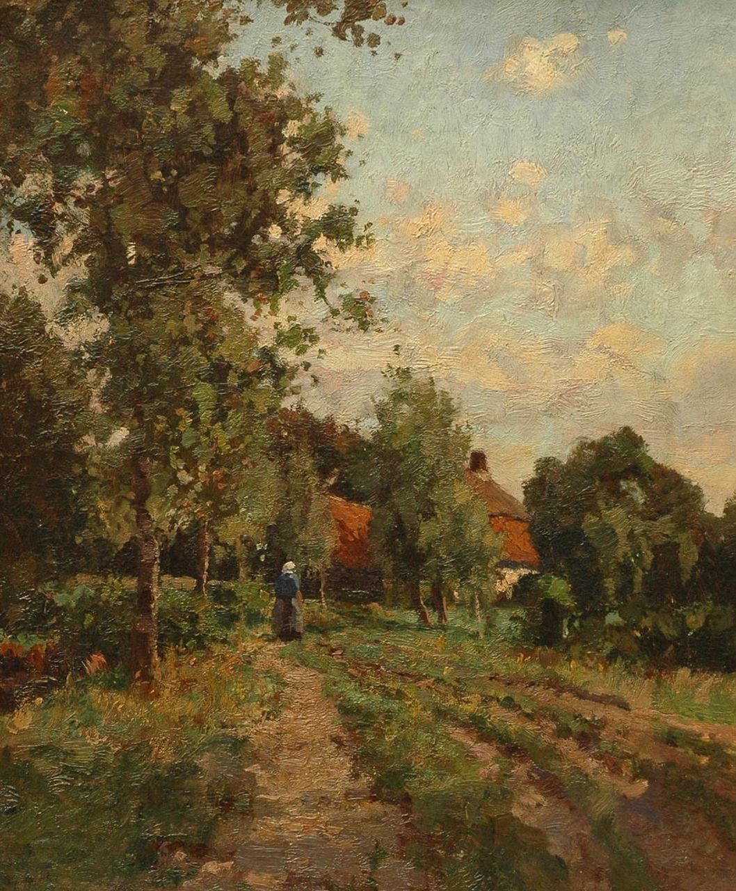 Arie Zwart | Zomer op het platteland, olieverf op doek op paneel, 58,6 x 48,6 cm, gesigneerd  l.o. en zonder lijst