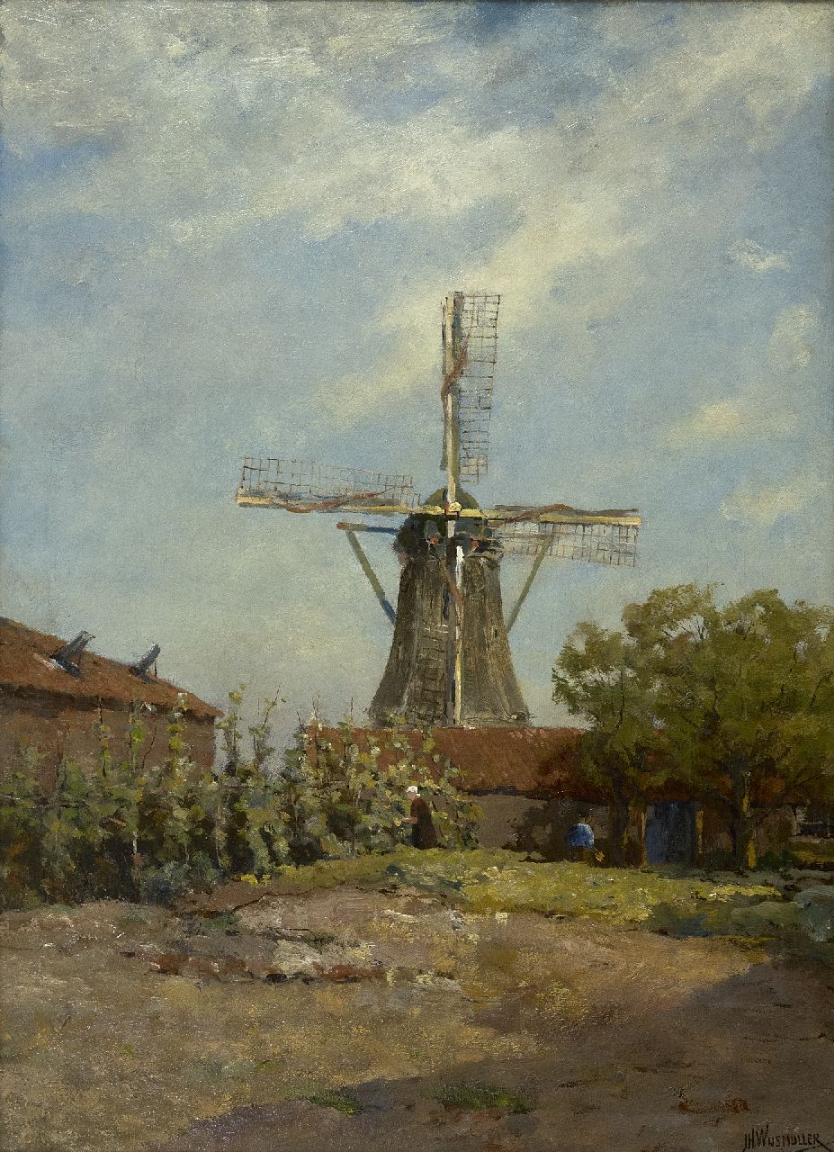 Wijsmuller J.H.  | Jan Hillebrand Wijsmuller, Molenerf, olieverf op doek 67,3 x 48,3 cm, gesigneerd rechtsonder