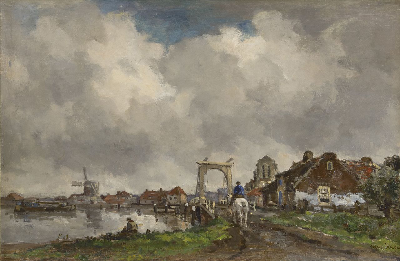 Langeveld F.A. | Franciscus Arnoldus 'Frans' Langeveld | Schilderijen te koop aangeboden | Op het jaagpad, olieverf op doek 50,5 x 76,7 cm, gesigneerd rechtsonder Langeveld F.A. | Franciscus Arnoldus 'Frans' Langeveld | Schilderijen te koop aangeboden | Op het jaagpad, olieverf op doek 50,5 x 76,7 cm, gesigneerd rechtsonder