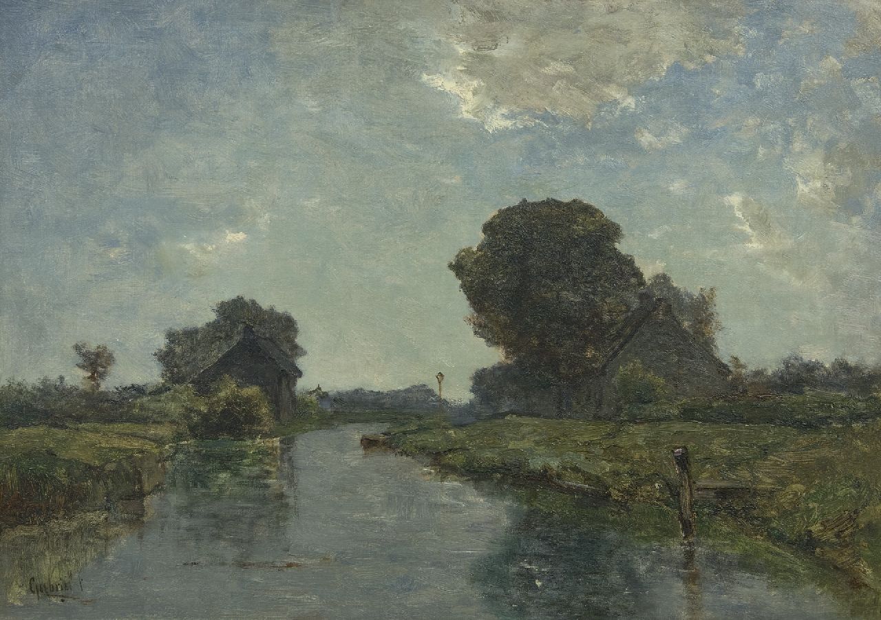 Gabriel P.J.C. | Paul Joseph Constantin 'Constan(t)' Gabriel | Schilderijen te koop aangeboden | Vaartje, Kortenhoef, olieverf op doek 38,8 x 54,8 cm, gesigneerd linksonder Gabriel P.J.C. | Paul Joseph Constantin 'Constan(t)' Gabriel | Schilderijen te koop aangeboden | Vaartje, Kortenhoef, olieverf op doek 38,8 x 54,8 cm, gesigneerd linksonder
