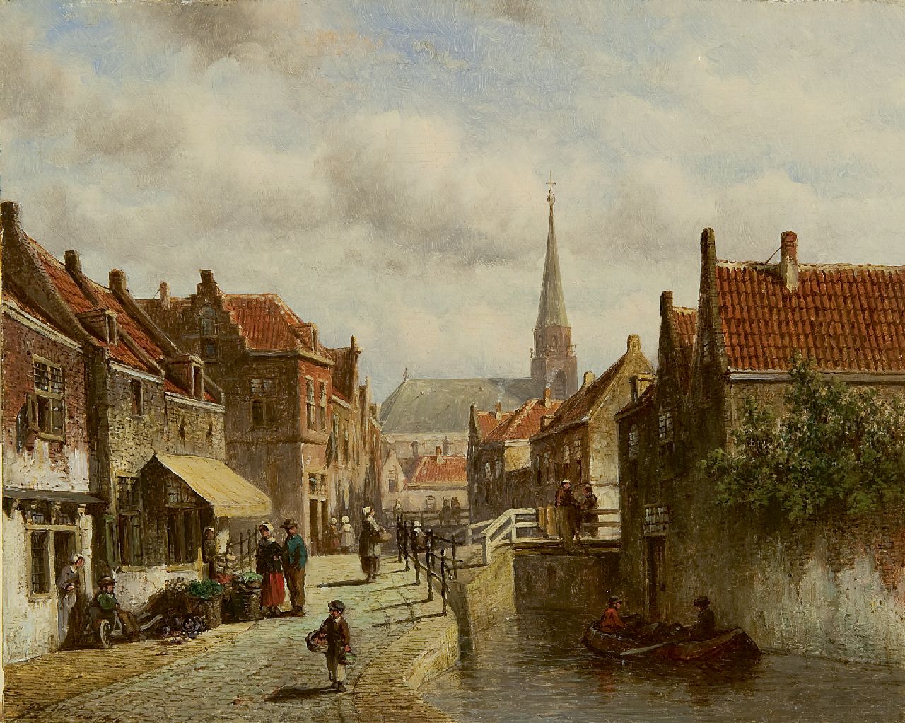 Vertin P.G. | Petrus Gerardus Vertin, Hollands dorpsgezicht met het kerkje van Scheveningen, olieverf op paneel 23,4 x 29,2 cm, gesigneerd linksonder en gedateerd '66 Vertin P.G. | Petrus Gerardus Vertin, Hollands dorpsgezicht met het kerkje van Scheveningen, olieverf op paneel 23,4 x 29,2 cm, gesigneerd linksonder en gedateerd '66
