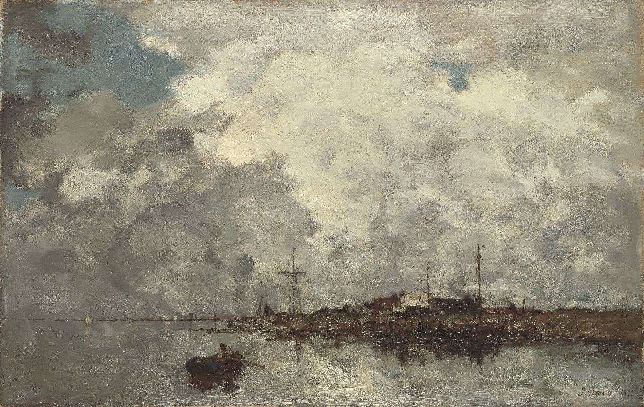 Maris J.H. | Jacobus Hendricus 'Jacob' Maris, Wolk effekt, olieverf op doek 38,2 x 60,1 cm, gesigneerd rechtsonder en gedateerd 1877 Maris J.H. | Jacobus Hendricus 'Jacob' Maris, Wolk effekt, olieverf op doek 38,2 x 60,1 cm, gesigneerd rechtsonder en gedateerd 1877