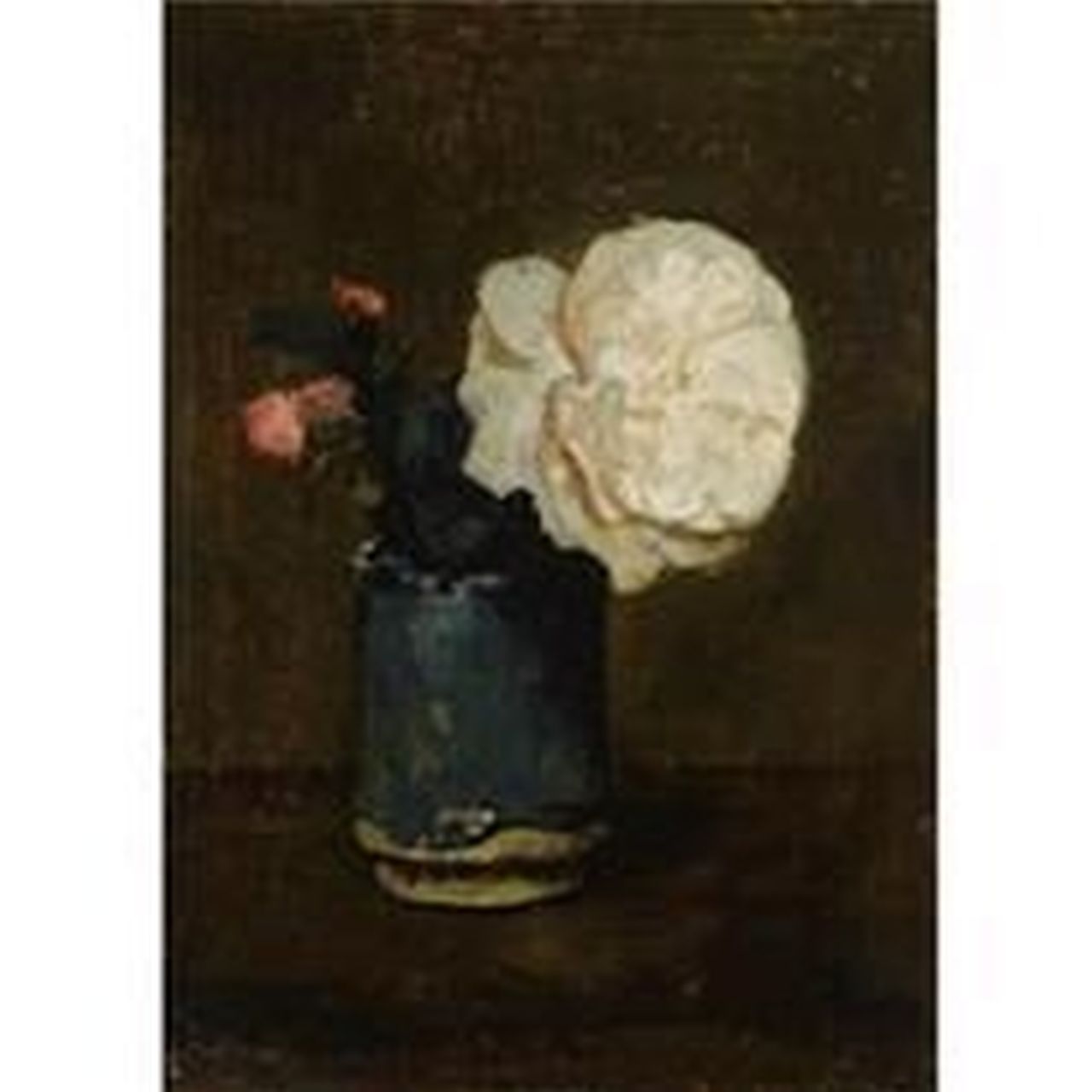 Arntzenius P.F.N.J.  | Pieter Florentius Nicolaas Jacobus 'Floris' Arntzenius, Roos in groen vaasje, olieverf op paneel 30,0 x 21,0 cm, gesigneerd linksonder en te dateren ca. 1915