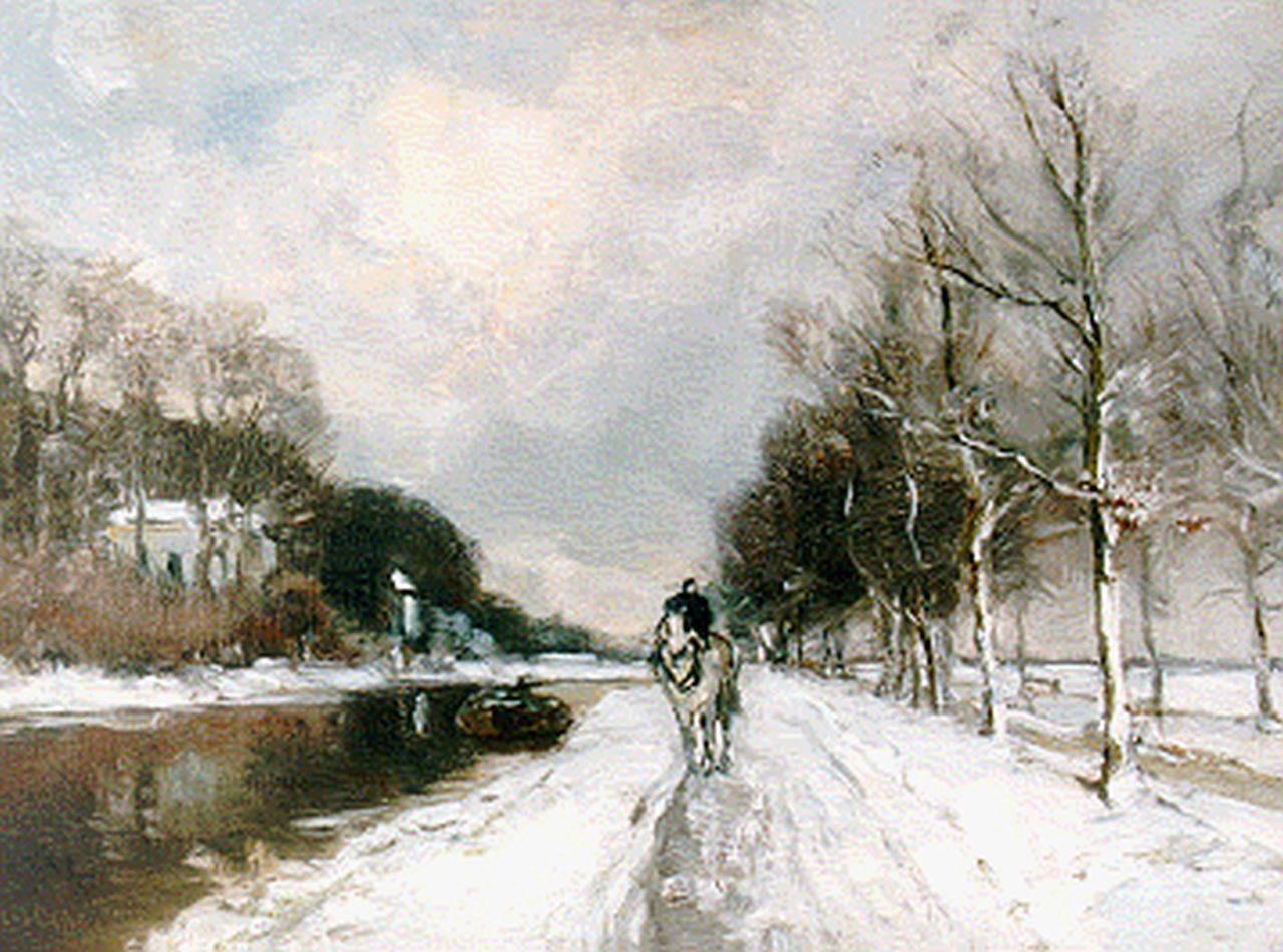 Apol L.F.H. | Lodewijk Franciscus Hendrik 'Louis' Apol, Langs de vaart, olieverf op paneel 24,8 x 33,5 cm, gesigneerd linksonder Apol L.F.H. | Lodewijk Franciscus Hendrik 'Louis' Apol, Langs de vaart, olieverf op paneel 24,8 x 33,5 cm, gesigneerd linksonder