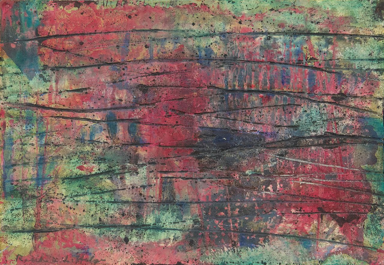 Reich an der Stolpe S.  | Siegfried Reich an der Stolpe | Schilderijen te koop aangeboden | Schichtungen, olieverf op karton 19,4 x 28,1 cm, gesigneerd linksonder en te dateren 1959