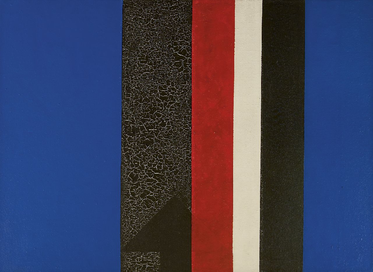 Vreugdenhil J. | Johannes 'Joop' Vreugdenhil | Schilderijen te koop aangeboden | Compositie, olieverf op doek 90,7 x 125,4 cm, gesigneerd verso op spieraam Vreugdenhil J. | Johannes 'Joop' Vreugdenhil | Schilderijen te koop aangeboden | Compositie, olieverf op doek 90,7 x 125,4 cm, gesigneerd verso op spieraam