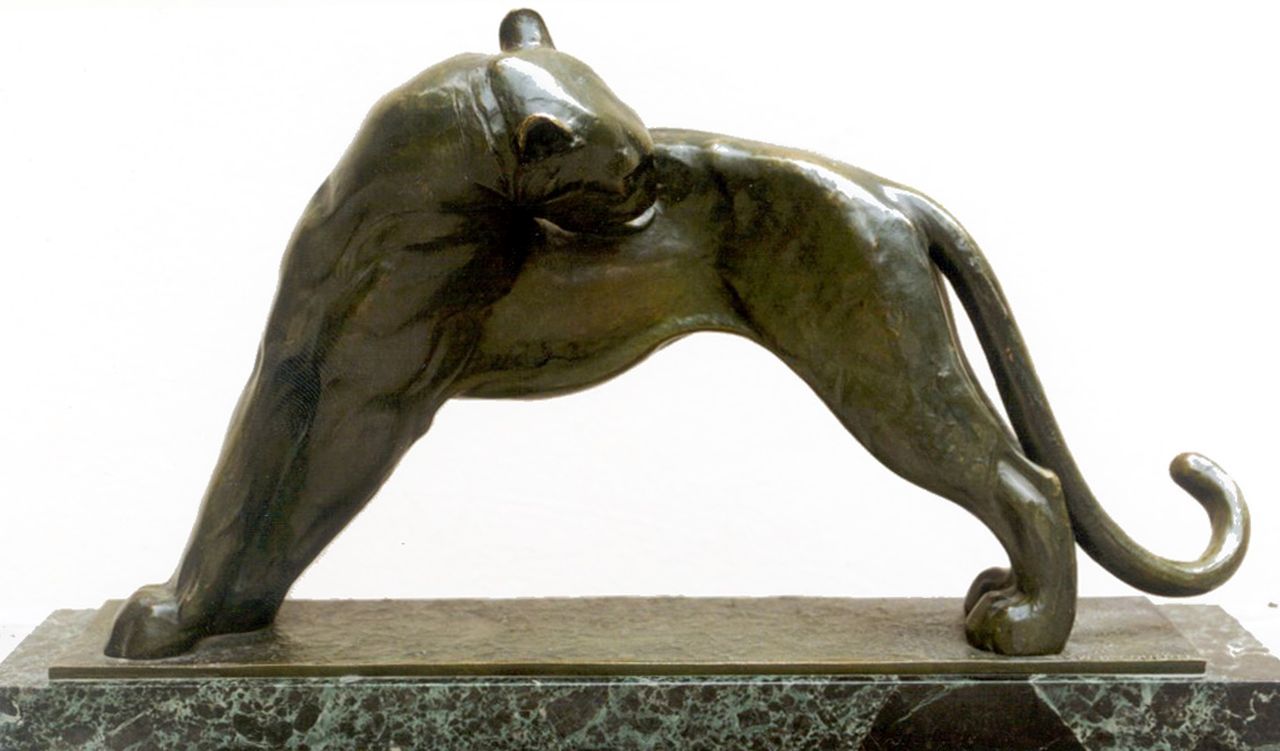 Becquerel | André Vincent Becquerel, Panter, brons 30,0 x 60,0 cm Becquerel | André Vincent Becquerel, Panter, brons 30,0 x 60,0 cm