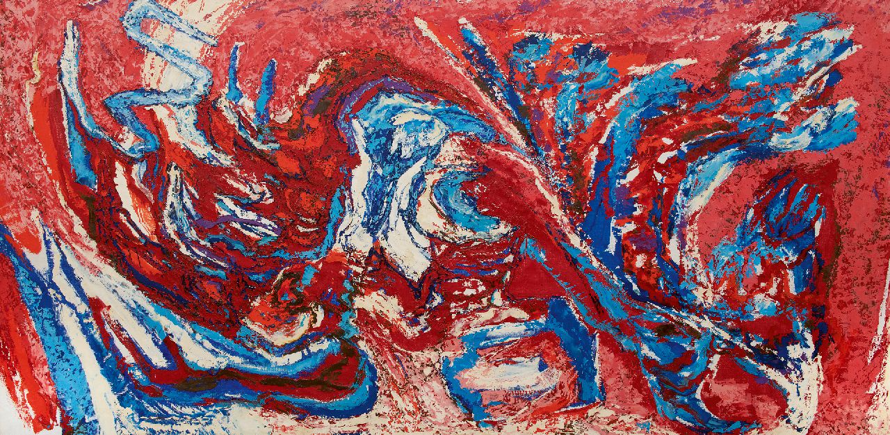 Hunziker F.  | Frieda Hunziker, Mexico, olieverf op doek 100,0 x 200,0 cm, gesigneerd op spieraam en te dateren 1963-1965