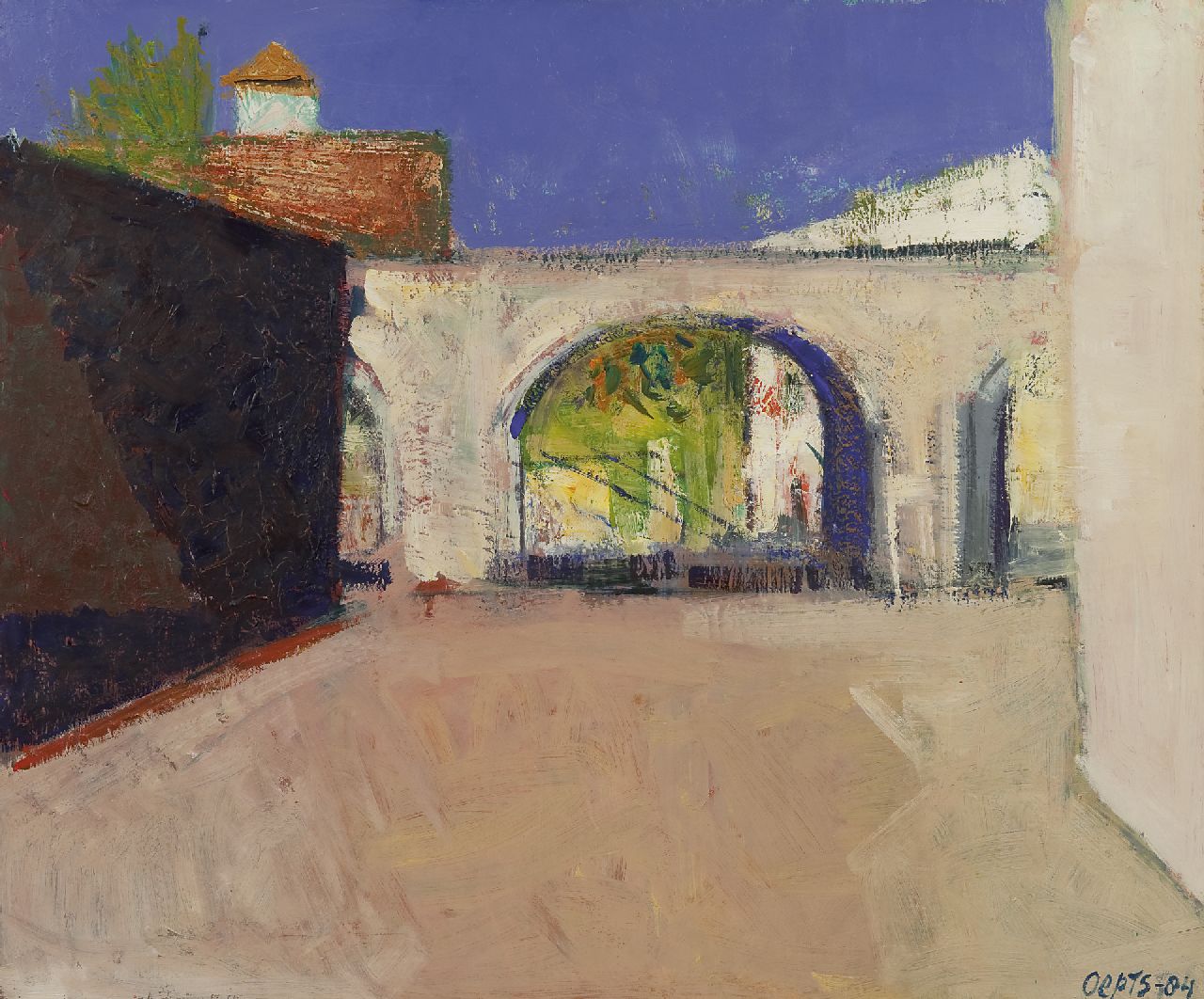 Oepts W.A. | Willem Anthonie 'Wim' Oepts, Het aquaduct in Castries, olieverf op doek 54,0 x 65,0 cm, gesigneerd rechtsonder en gedateerd '84 Oepts W.A. | Willem Anthonie 'Wim' Oepts, Het aquaduct in Castries, olieverf op doek 54,0 x 65,0 cm, gesigneerd rechtsonder en gedateerd '84