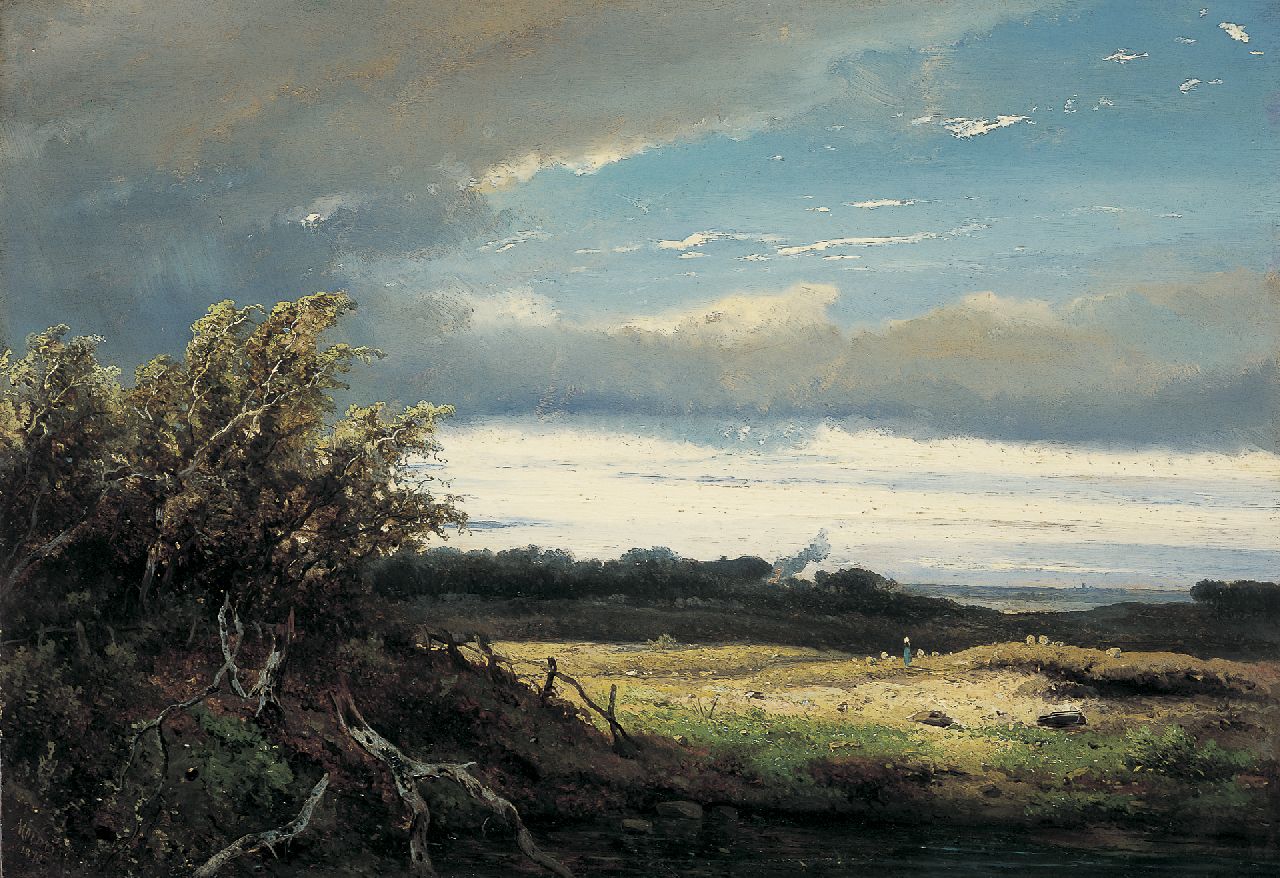 Meiners C.H. | Claas Hendrik Meiners, Gelders landschap, olieverf op paneel 34,7 x 50,2 cm, gesigneerd linksonder en gedateerd 1872 Meiners C.H. | Claas Hendrik Meiners, Gelders landschap, olieverf op paneel 34,7 x 50,2 cm, gesigneerd linksonder en gedateerd 1872