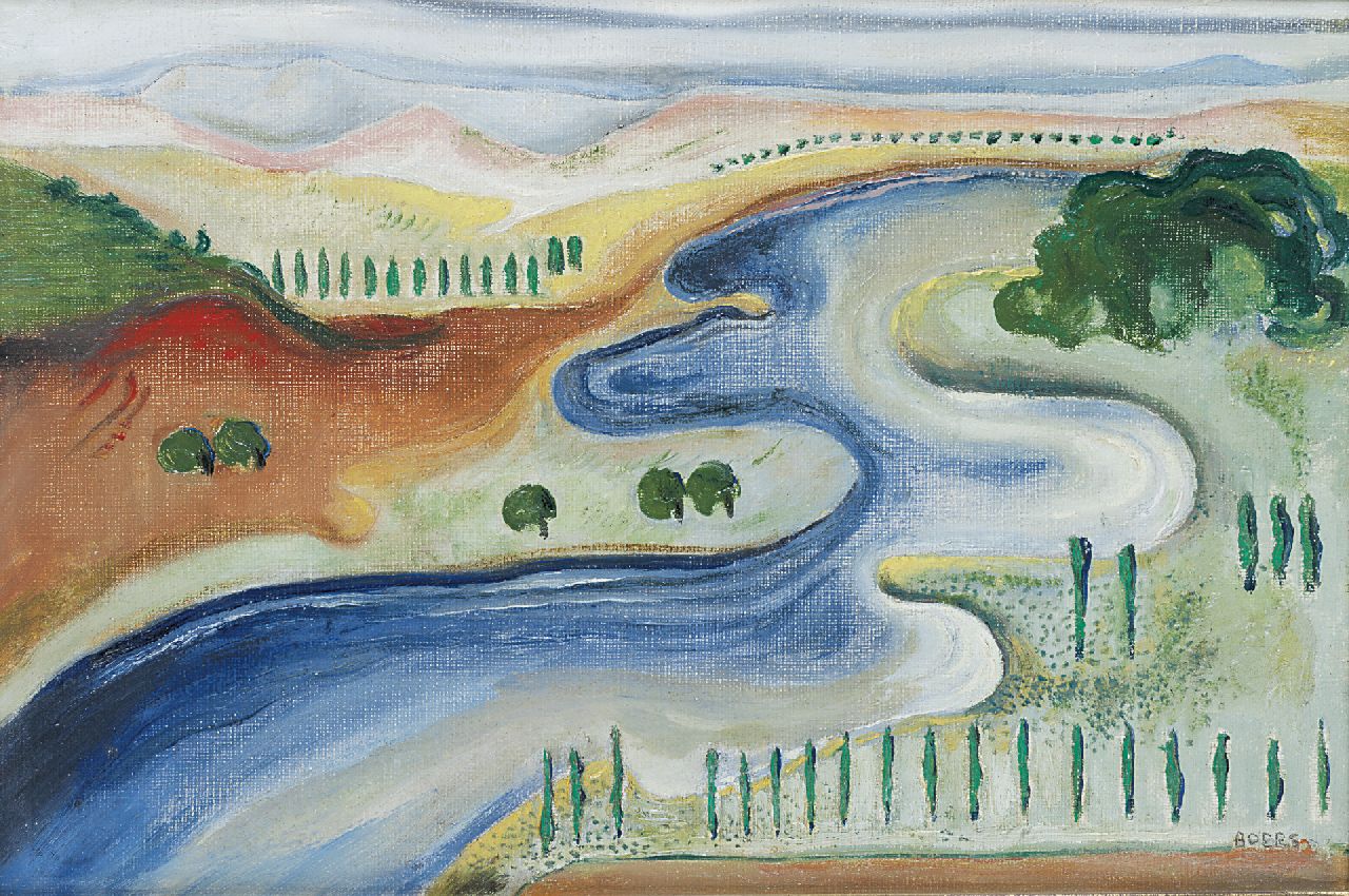 Boers F.H. | 'Frans' Henri Boers, Landschap bij Parijs, olieverf op doek 27,2 x 41,0 cm, gesigneerd rechtsonder en op spieraam en verso gedateerd 'Paris Septembre 1936' Boers F.H. | 'Frans' Henri Boers, Landschap bij Parijs, olieverf op doek 27,2 x 41,0 cm, gesigneerd rechtsonder en op spieraam en verso gedateerd 'Paris Septembre 1936'