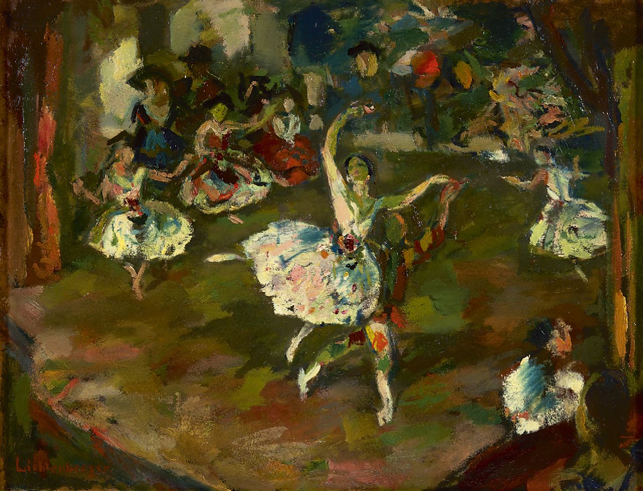 Lichtenberger H.R. | Hans Reinhold Lichtenberger, De balletvoorstelling, olieverf op board 41,2 x 53,5 cm, gesigneerd linksonder Lichtenberger H.R. | Hans Reinhold Lichtenberger, De balletvoorstelling, olieverf op board 41,2 x 53,5 cm, gesigneerd linksonder
