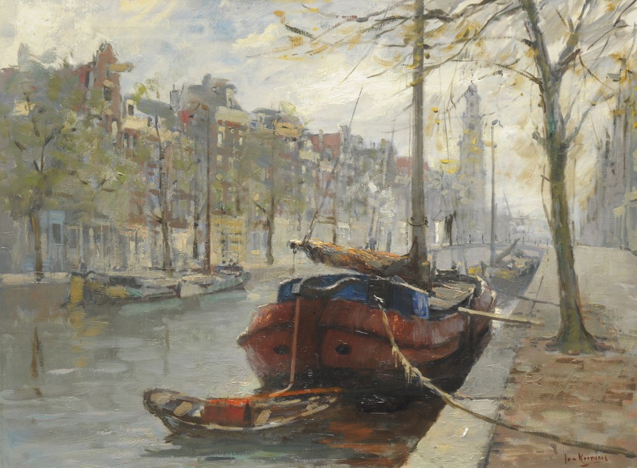 Korthals J.  | Johannes 'Jan' Korthals, Gezicht op de Prinsengracht, Amsterdam, olieverf op doek 60,0 x 80,0 cm, gesigneerd rechtsonder