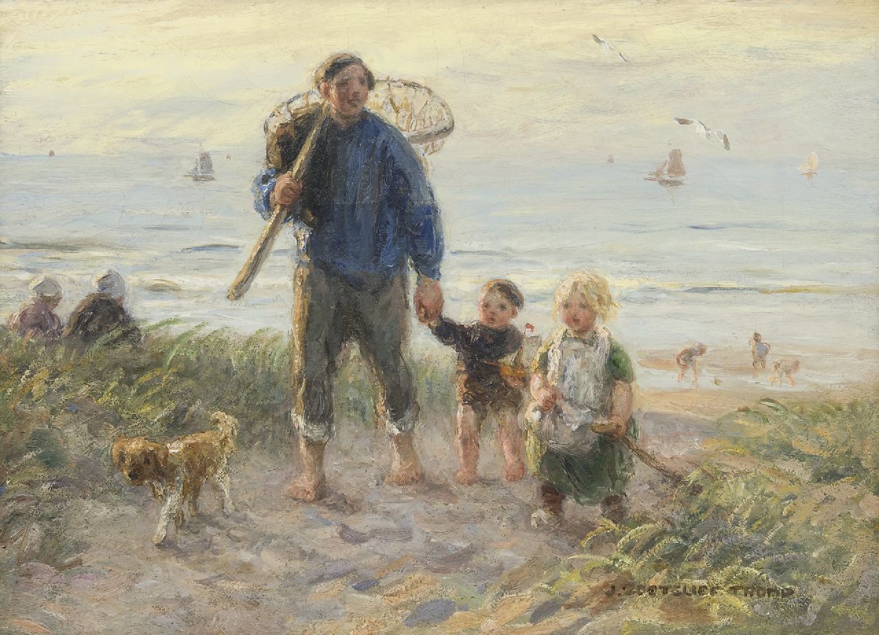 Zoetelief Tromp J. | Johannes 'Jan' Zoetelief Tromp | Schilderijen te koop aangeboden | Door de duinen huiswaarts, olieverf op doek 41,0 x 56,2 cm, gesigneerd rechtsonder Zoetelief Tromp J. | Johannes 'Jan' Zoetelief Tromp | Schilderijen te koop aangeboden | Door de duinen huiswaarts, olieverf op doek 41,0 x 56,2 cm, gesigneerd rechtsonder