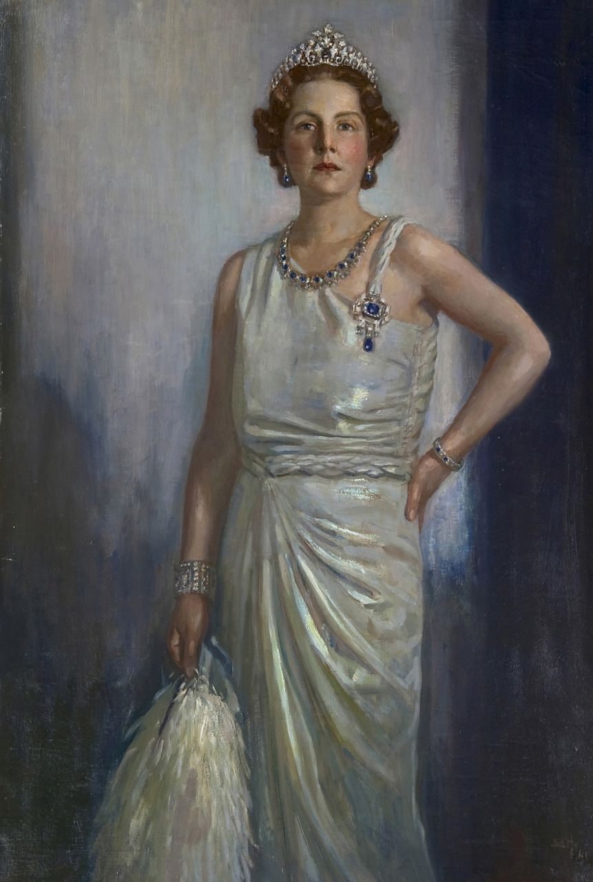 Heer S. de | Simon de Heer, Portret van prinses Juliana, olieverf op doek 104,5 x 70,7 cm, gesigneerd rechtsonder met initialen SdH en gedateerd '41
