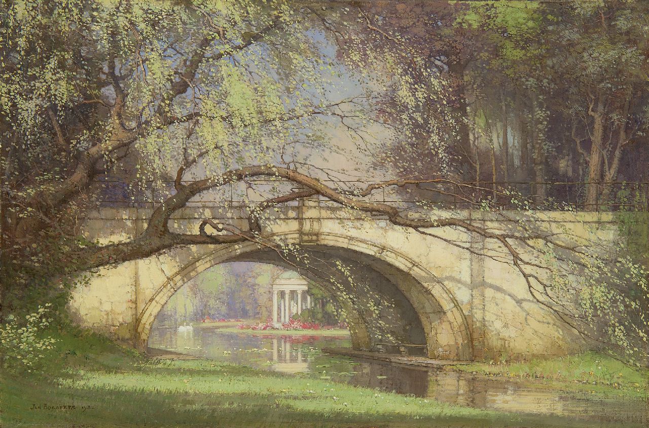 Bogaerts J.J.M. | Johannes Jacobus Maria 'Jan' Bogaerts, Oude brug, Versailles, olieverf op doek 40,3 x 60,3 cm, gesigneerd linksonder en gedateerd 1915 Bogaerts J.J.M. | Johannes Jacobus Maria 'Jan' Bogaerts, Oude brug, Versailles, olieverf op doek 40,3 x 60,3 cm, gesigneerd linksonder en gedateerd 1915