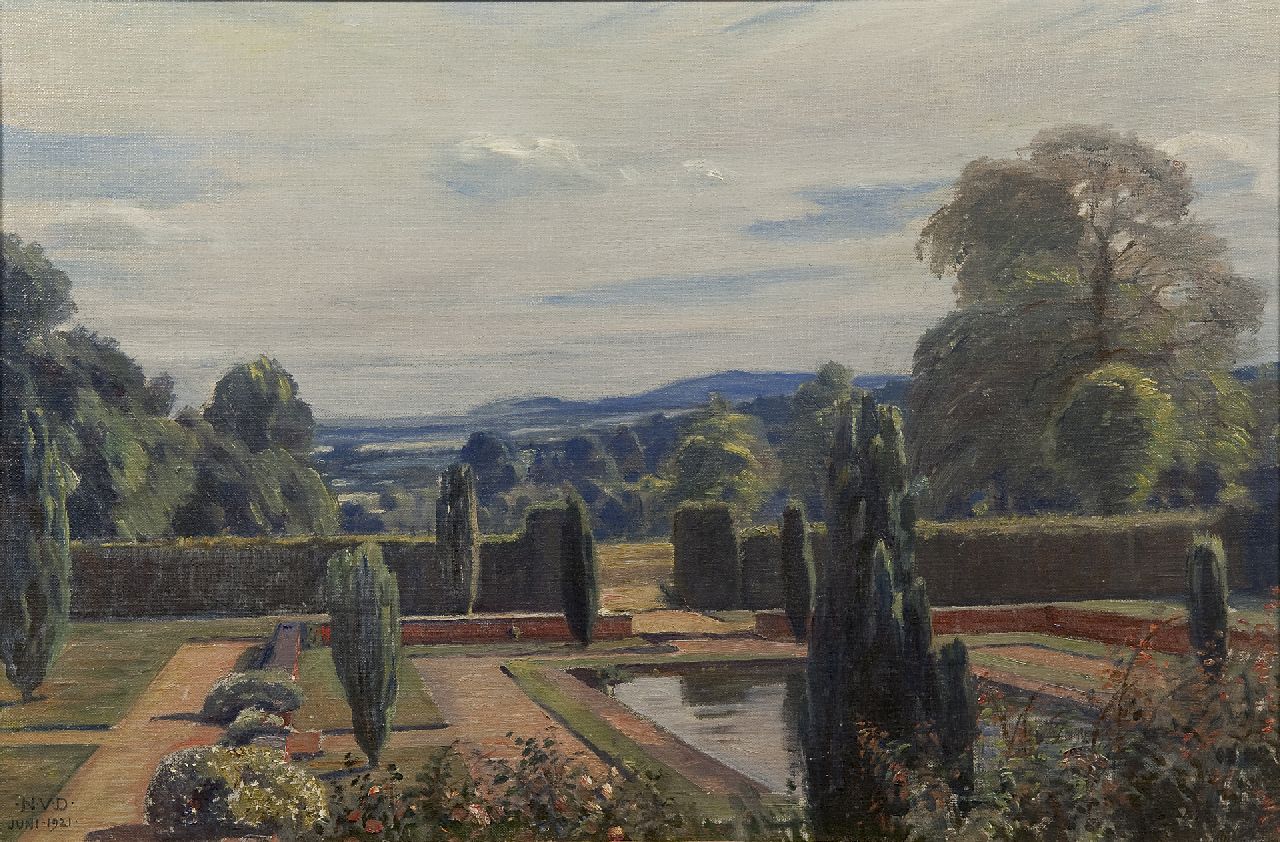 Dorph N.V.  | Niels Vinding Dorph, Tuin in de heuvels, olieverf op doek 40,5 x 60,7 cm, gesigneerd linksonder met initialen en gedateerd juni 1921