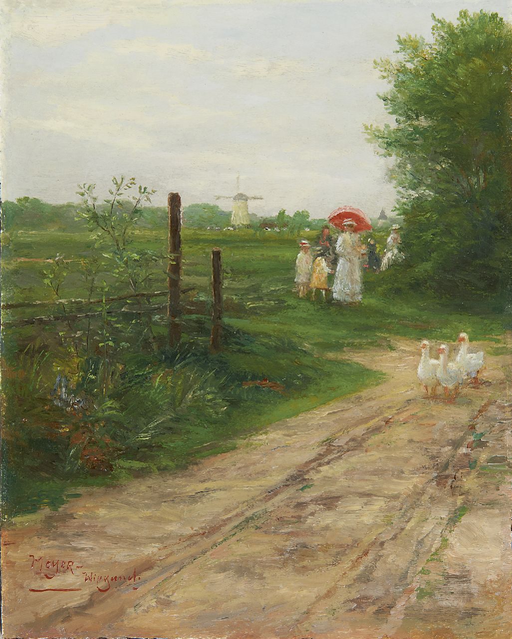 Meyer-Wiegand R.D. | Rolf Dieter Meyer-Wiegand, De zondagse wandeling, olieverf op paneel 19,9 x 15,9 cm, gesigneerd linksonder Meyer-Wiegand R.D. | Rolf Dieter Meyer-Wiegand, De zondagse wandeling, olieverf op paneel 19,9 x 15,9 cm, gesigneerd linksonder
