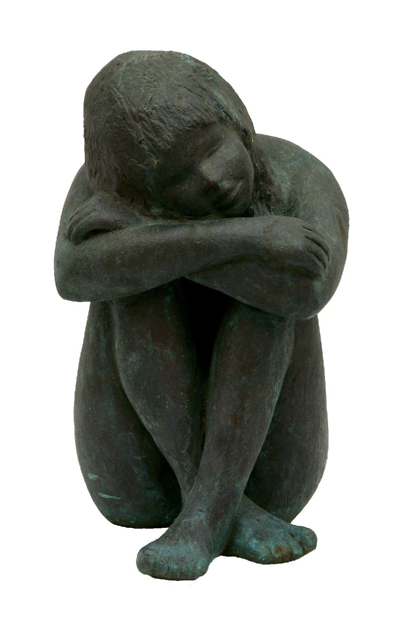 Moser K. | Kurt Moser, Dromend, brons 29,8 x 16,0 cm, gesigneerd op de rand met initialen Moser K. | Kurt Moser, Dromend, brons 29,8 x 16,0 cm, gesigneerd op de rand met initialen